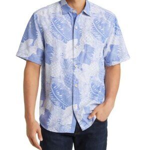 Tommy Bahama Coconut Monstera Montage Short Sleeve Shirt Men Size Small NWT